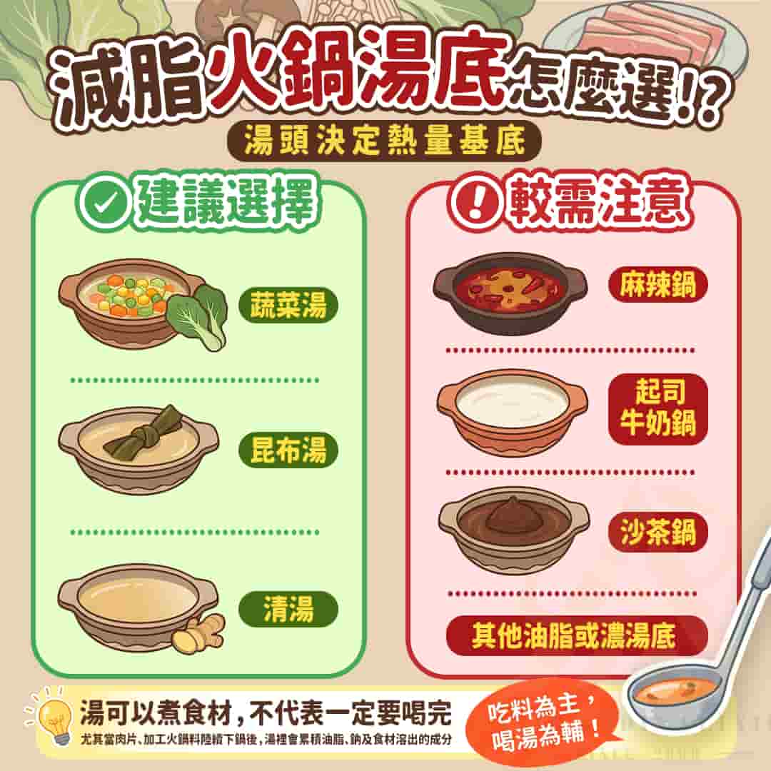 減脂火鍋湯底怎麼選